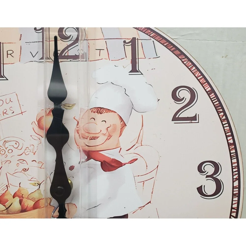 Kitchen Round Wall Wooden Clock (12